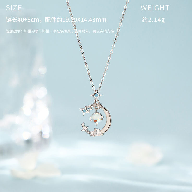D廠【YC0167N】原創S999足銀璀璨星辰鎖骨鏈耳環耳骨釘手鍊韓系百搭首飾
 26.06-2