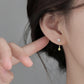F廠【DQ10316E】S925純銀精緻小鋯石五角星耳環女水滴流蘇後掛式耳環耳飾潮 25.08-2