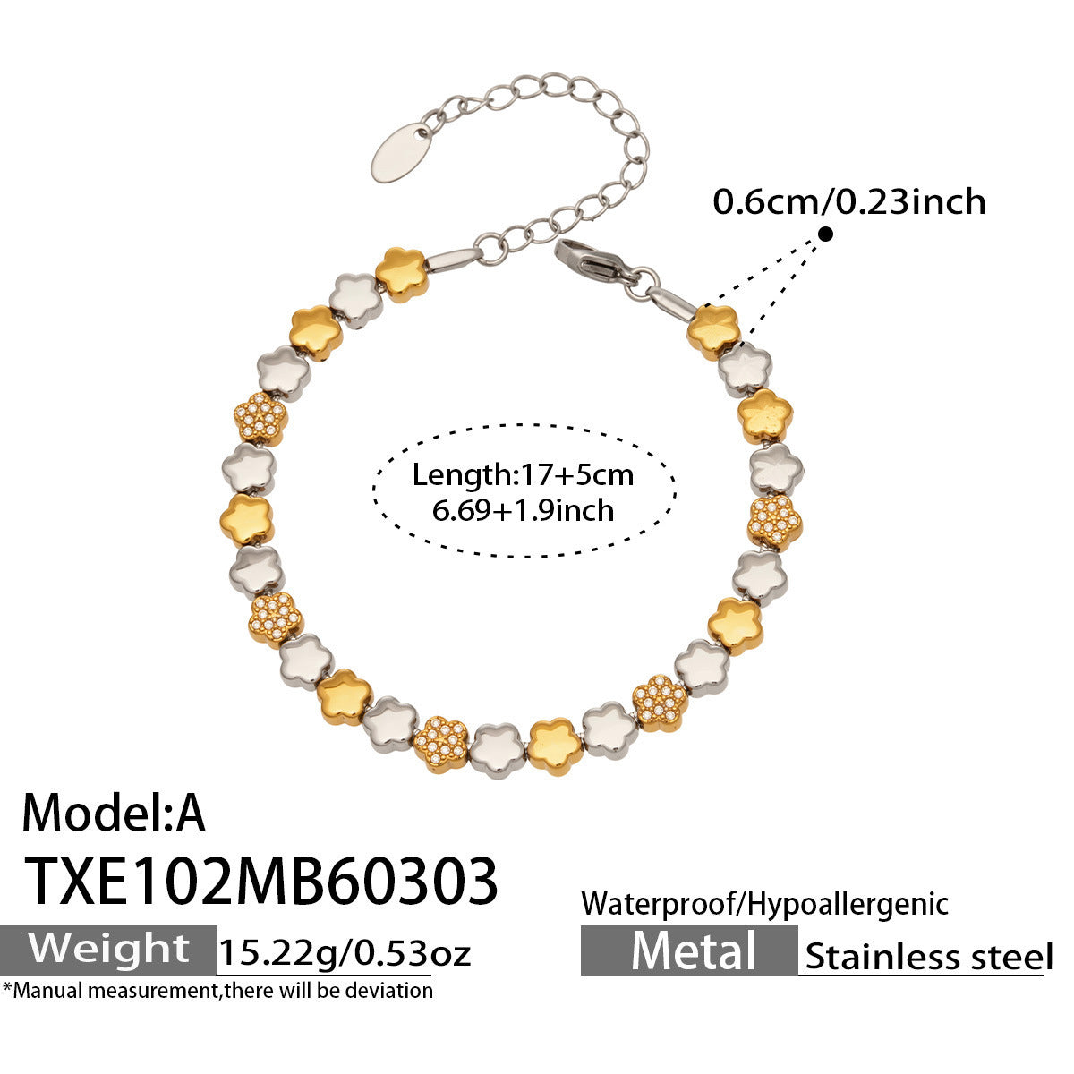 B廠【TXP102】歐美ins時尚小眾設計微鑲鋯石五角星拼色項鍊手鍊套裝不銹鋼飾品
 26.03-2