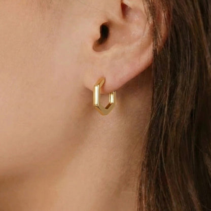 B廠【F062】歐美ins小眾設計感菱形多邊形耳環不鏽鋼材質簡約個性時尚耳環女
 26.01-2