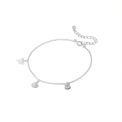 D廠【YC4223SL】足銀S999少女心海星貝殼手鍊女溫柔甜美精緻簡約可愛小眾手鍊
 26.03-2