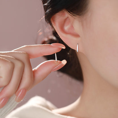D廠【YC6451E】足銀S999冷淡風水滴耳環女幾何時尚通勤高級感小眾簡約耳環
 26.03-2