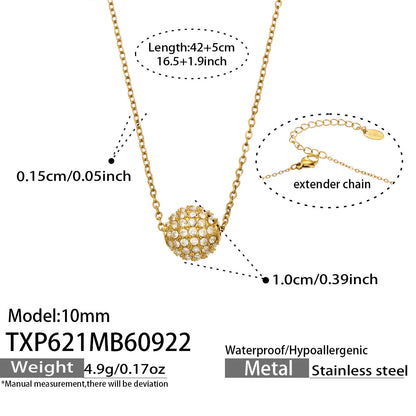 B廠【TXP621】 5A鋯石球體吊墜耳環手鍊項鍊飾品套裝
 26.09-4