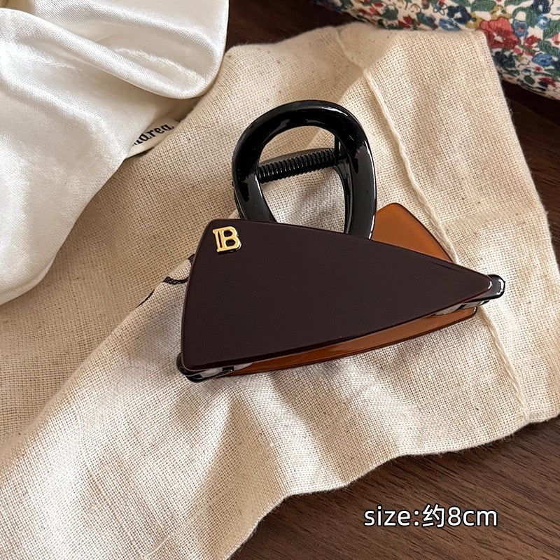 C廠【P85】韓國版三角豹紋醋酸頭髮抓夾女鯊夾2025新款盤髮夾時尚高級感髮飾
 25.12-3「C廠-單筆結帳需滿，NT$500出貨(不含運費)」