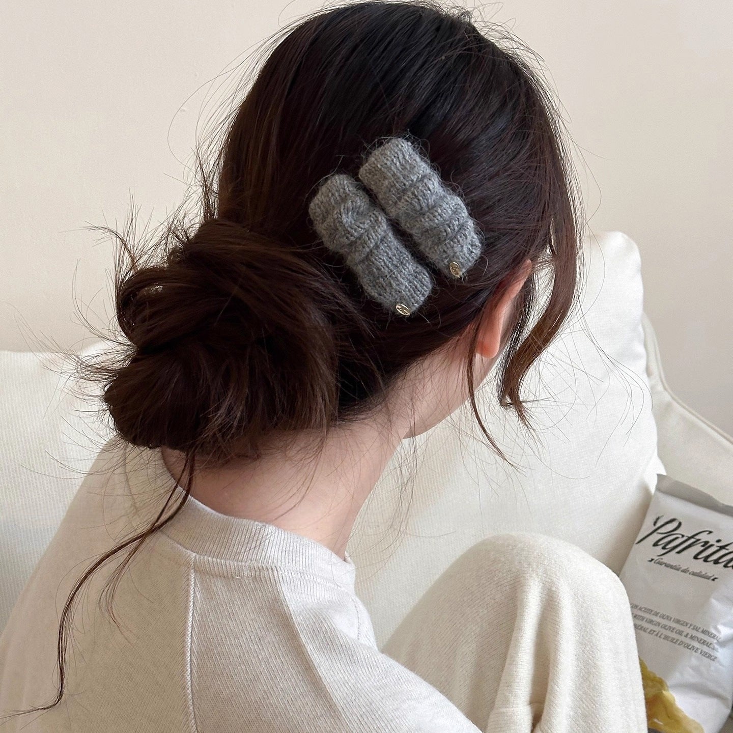 C廠【P61】秋冬軟糯針織簡約瀏海夾髮夾韓系少女BB夾髮卡碎髮夾子邊夾髮飾
 25.12-2「C廠-單筆結帳需滿，NT$500出貨(不含運費)」