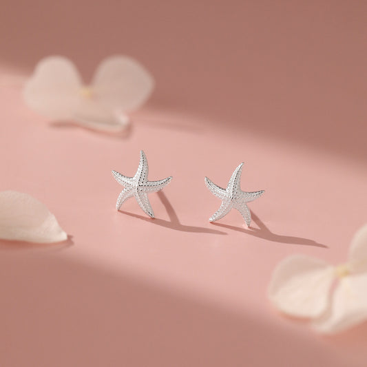 D廠【YC4414E】S925純銀可愛海星耳環女自然小巧小眾設計感可疊戴百搭耳飾
 26.01-1