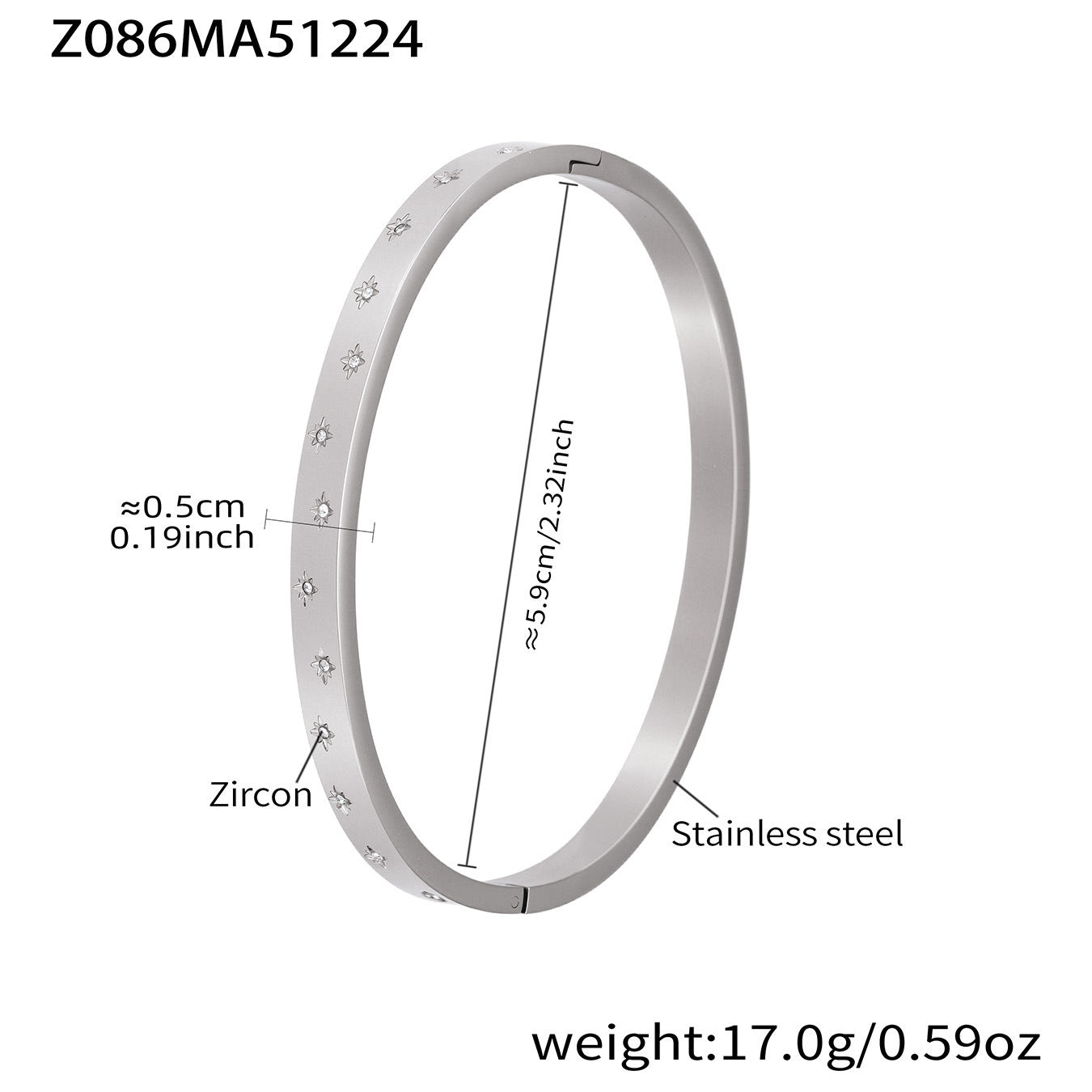 B廠【Z086】不鏽鋼5A鋯石幾何形手鐲鍍18k真金多手環組合 跨國時尚百搭首飾
 26.01-1