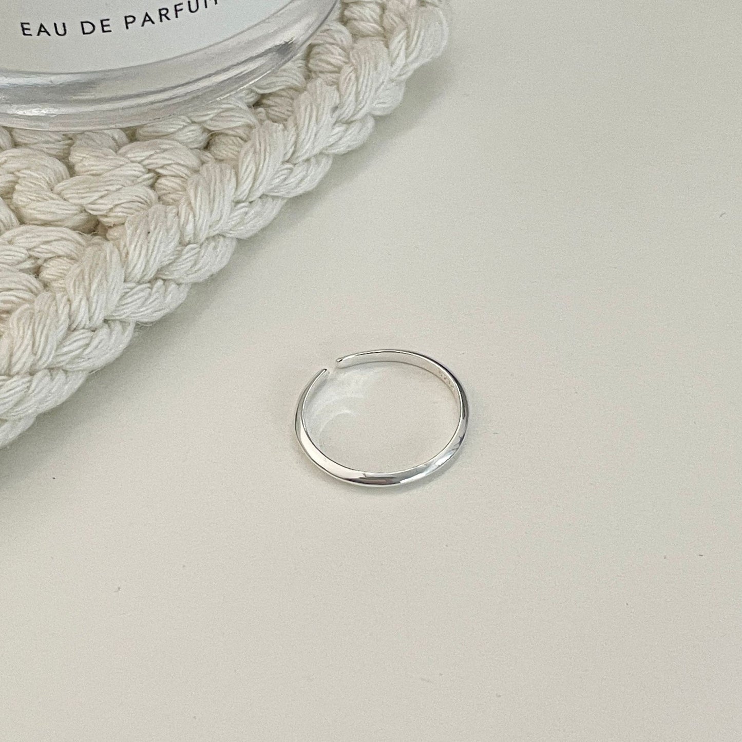 E廠【XDQ8336R】極簡風通體S925純銀素圈戒指女ins冷淡風光面疊戴開口指環潮
 26.03-4