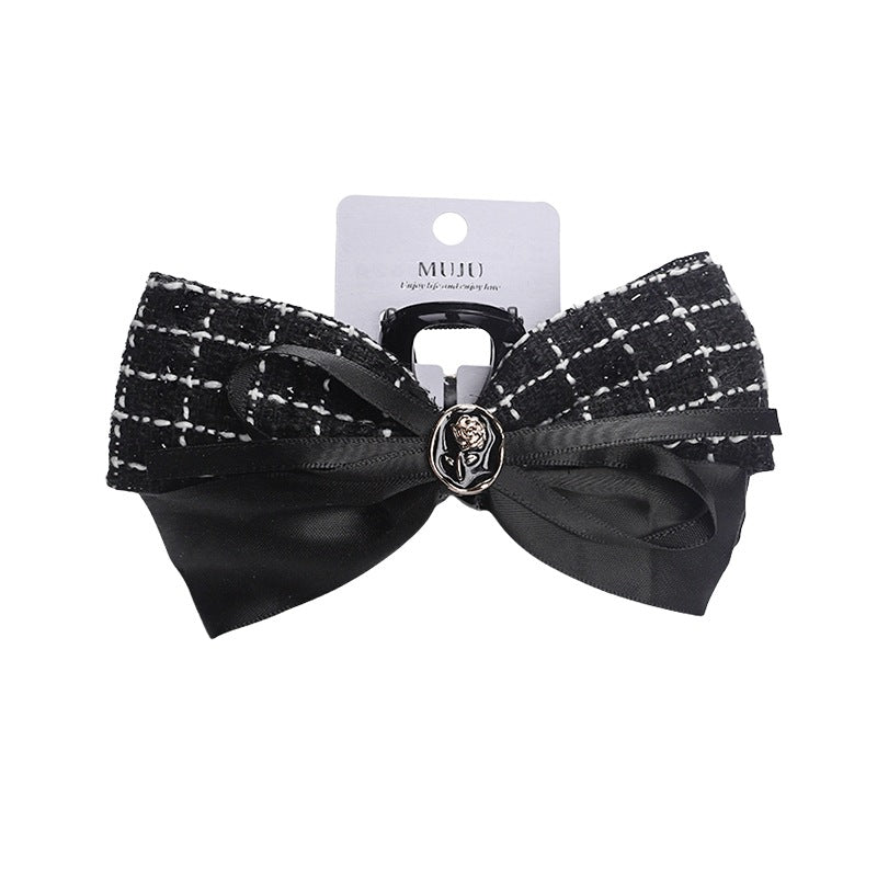 D廠【D339】小香風蝴蝶結抓夾大號多髮量鯊魚夾卡裝高級感髮飾女後腦勺髮夾
 25.11-1「D廠-單筆結帳需滿，NT$600出貨(不含運費)」