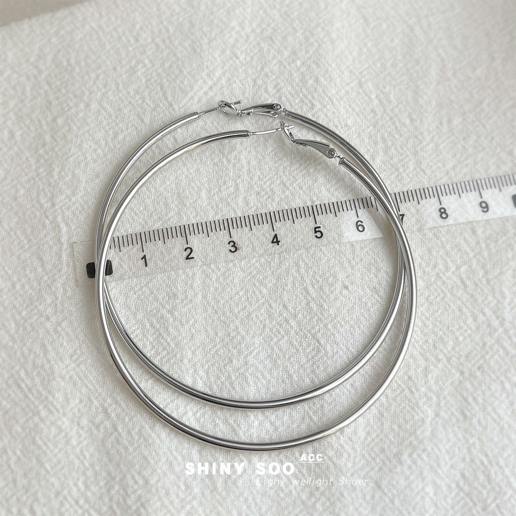 A廠【7120】極簡主義時尚高級感簡約圓大耳環個性小眾ins冷淡風耳飾女
 25.11-3