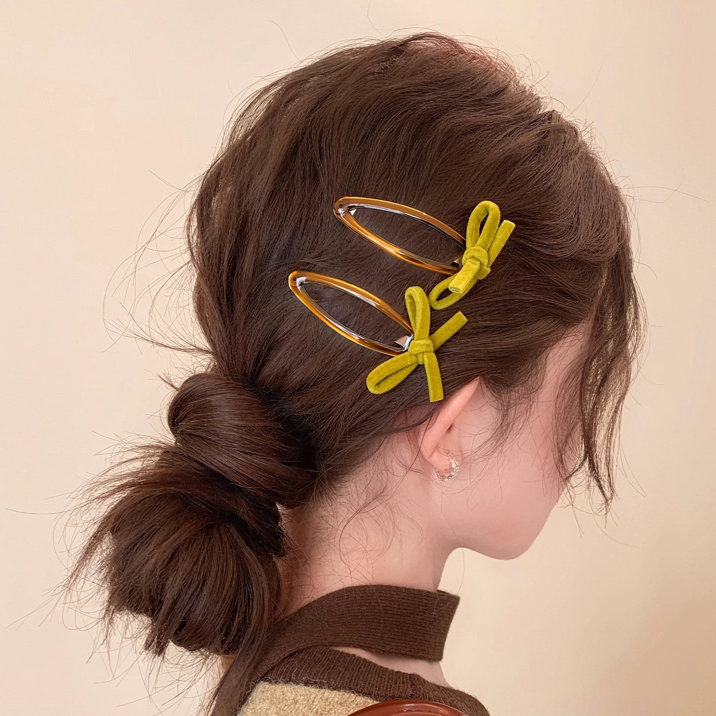 C廠【P64】復古絲絨蝴蝶結側邊bb夾女秋冬2025新款前額碎髮瀏海夾子氣質髮夾
 25.12-2「C廠-單筆結帳需滿，NT$500出貨(不含運費)」