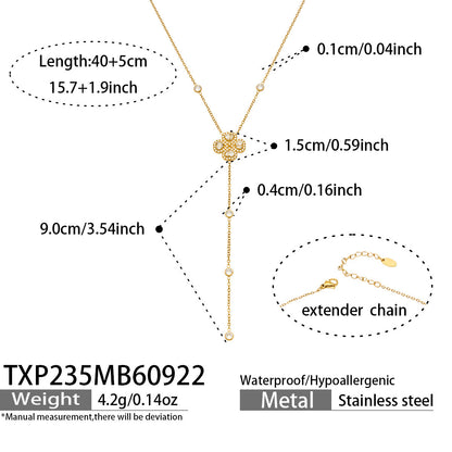 B廠【TXP158】 5A鋯石四瓣花愛心吊墜手鍊項鍊耳環飾品套裝
 26.09-4