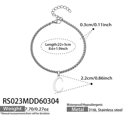 B廠【RS023】ins小眾時尚設計新款26字吊墜腳鍊不銹鋼材質歐美個性簡約腳飾
 26.03-2