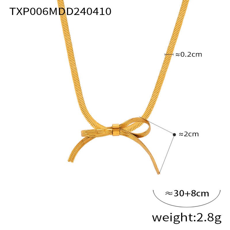 B廠【E006-F006-P006】歐美跨國熱銷BowEarring蝴蝶結飾品小眾金屬ins風設計首飾套裝女 24.04-3