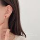 E廠【YC9740E】S925純銀甜美紅瑪瑙愛心耳環女輕奢高級感顯白氣質耳飾品 24.02-3