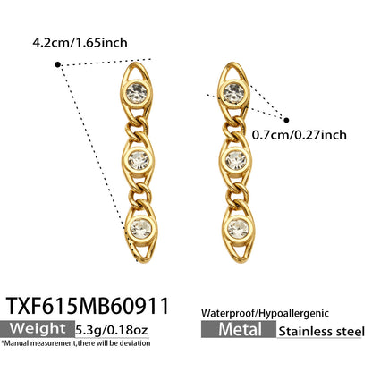 B廠【TXP615】歐美流行多巴胺高級感彩色鋯石不銹鋼手鍊項鍊不掉色時尚女鎖骨鏈
 26.09-3