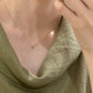 F廠【DQ0287N】S925純銀小三角橄欖綠鋯石項鍊女復古小眾迷你設計吊墜鎖骨鏈
 25.09-2