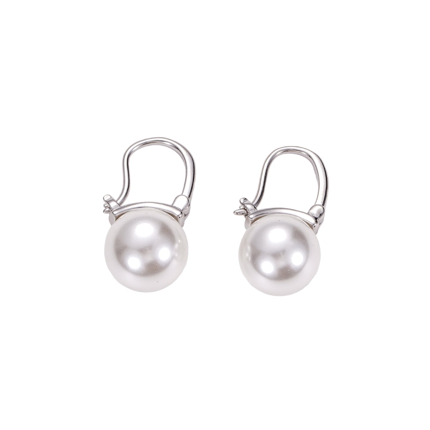 E廠【XDQ10052E】經典優雅14mm仿珍珠耳扣女S925純銀法式高級感顯臉小氣質耳環
 26.03-2