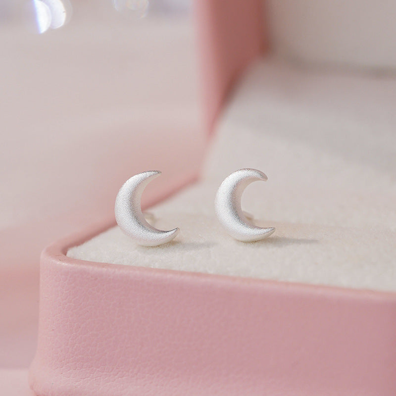 E廠【YC8349E】S999足銀月亮耳環立體質感溫柔韓風小巧時尚甜美精美耳飾
 25.10-4