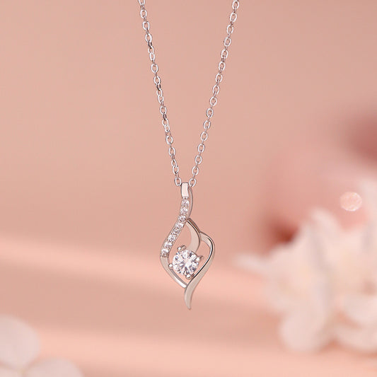 D廠【YC2074N】S999足銀水滴鋯石項鍊唯美靈動時尚簡約小眾精緻鎖骨鏈
 26.05-3