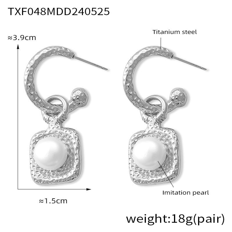B廠【TXP332】新款不銹鋼藍松石吊墜項鍊耳環戒指套裝歐美精緻飾品不掉色 25.08-1
