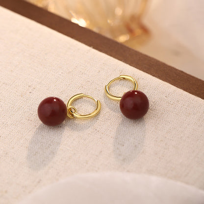 D廠【YC9575E】S999足銀紫金砂耳扣幾何耳飾輕奢華麗極簡中式多尺寸耳飾 25.02-2