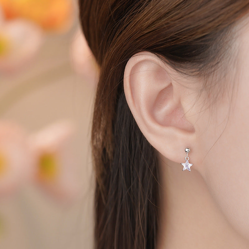 E廠【YC5998E】純銀S925星星耳環小清新韓風個性獨特氣質高級輕奢小眾耳飾
 25.11-2