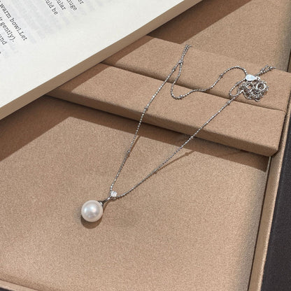 E廠【DQ1293N】抖音直播爆款925純銀仿珍珠項鍊女輕奢高級感鎖骨鏈 25.08-2