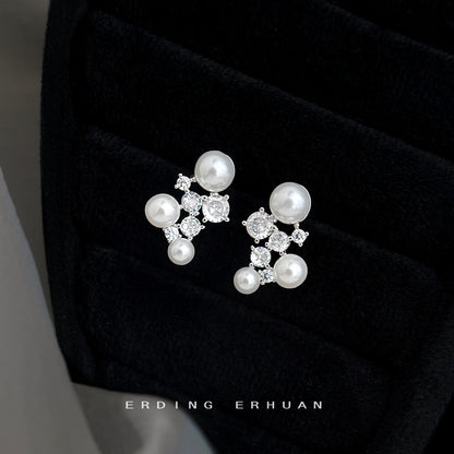 C廠【6331】原創輕奢風微鑲鋯石925銀針星座不規則時尚百搭簡約耳飾耳環
 25.10-3