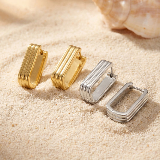 B廠【F1329】跨國新款優雅時尚耳環歐美輕奢百搭幾何設計耳環不鏽鋼鍍18k真金
 26.03-3