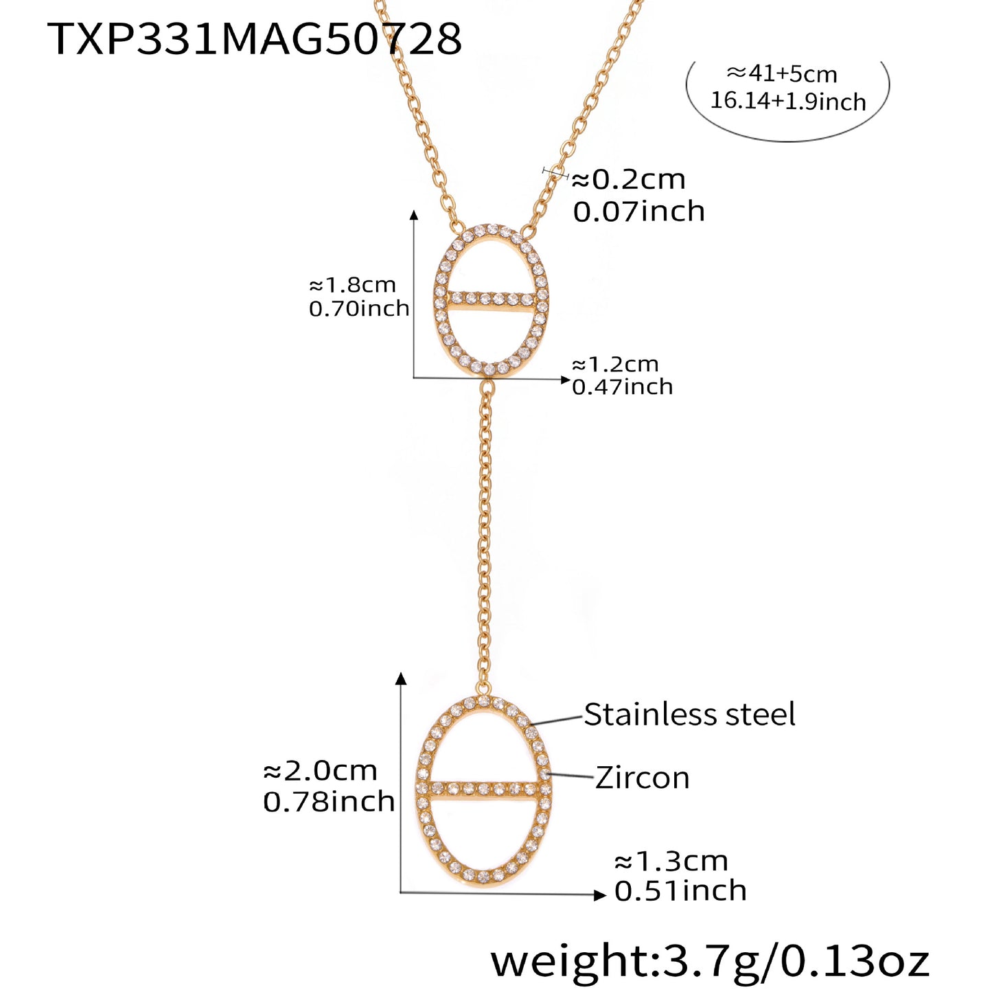 B廠【TXP331】新款不鏽鋼5A鋯石雙人天滿鑽流蘇項鍊耳環組ins開口戒指 25.08-1
