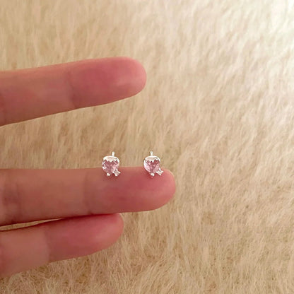 E廠【XDQ11132E】簡約設計感S999純銀草莓甜心耳環女精緻甜美氣質百搭耳飾品潮
 25.11-2