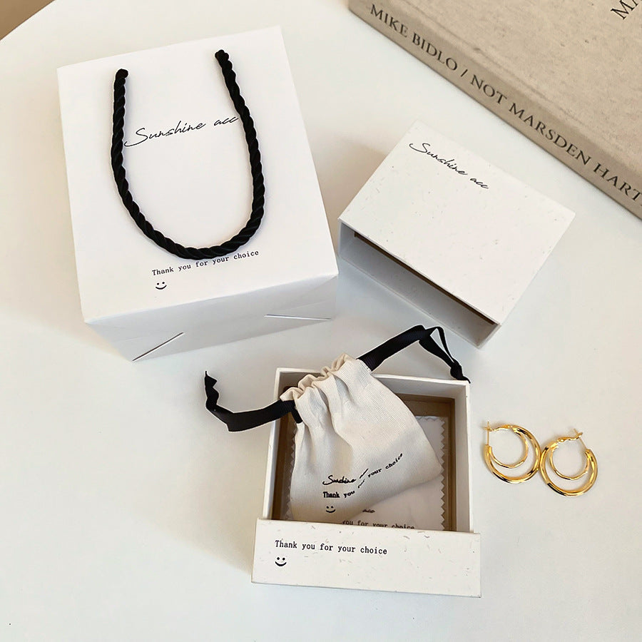 【不含飾品】【AQ363】飾品首飾盒手提袋禮物盒韓系手鍊項鍊戒指收納專用飾品包裝盒禮盒