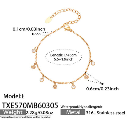B廠【TXP570】歐美時尚新款小號8字花滿鑽5A鋯石設計DIY多配件項鍊手鍊組合套
 26.03-2