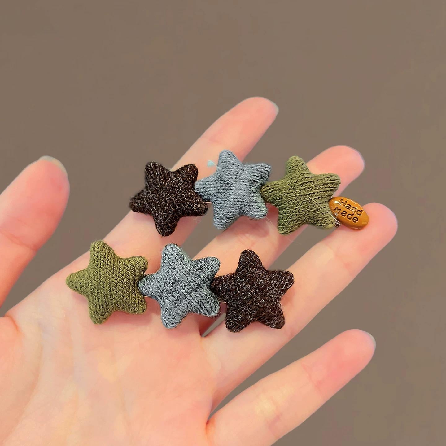 C廠【X753】韓系三色星星髮夾邊夾側邊百搭碎髮瀏海夾新款小夾子前額鴨嘴夾女
 26.08-4「C廠-單筆結帳需滿，NT$500出貨(不含運費)」