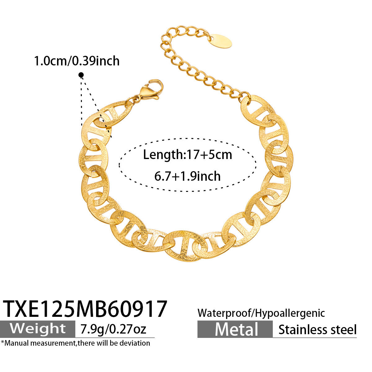 B廠【TXP125】 鏤空日字鏈手鍊項鍊首飾套裝
 26.09-4