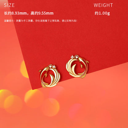 E廠【YC3241N】原創S999足銀年年有魚雙錦鯉耳環新年和田玉手鍊鎖骨鏈
 25.10-4