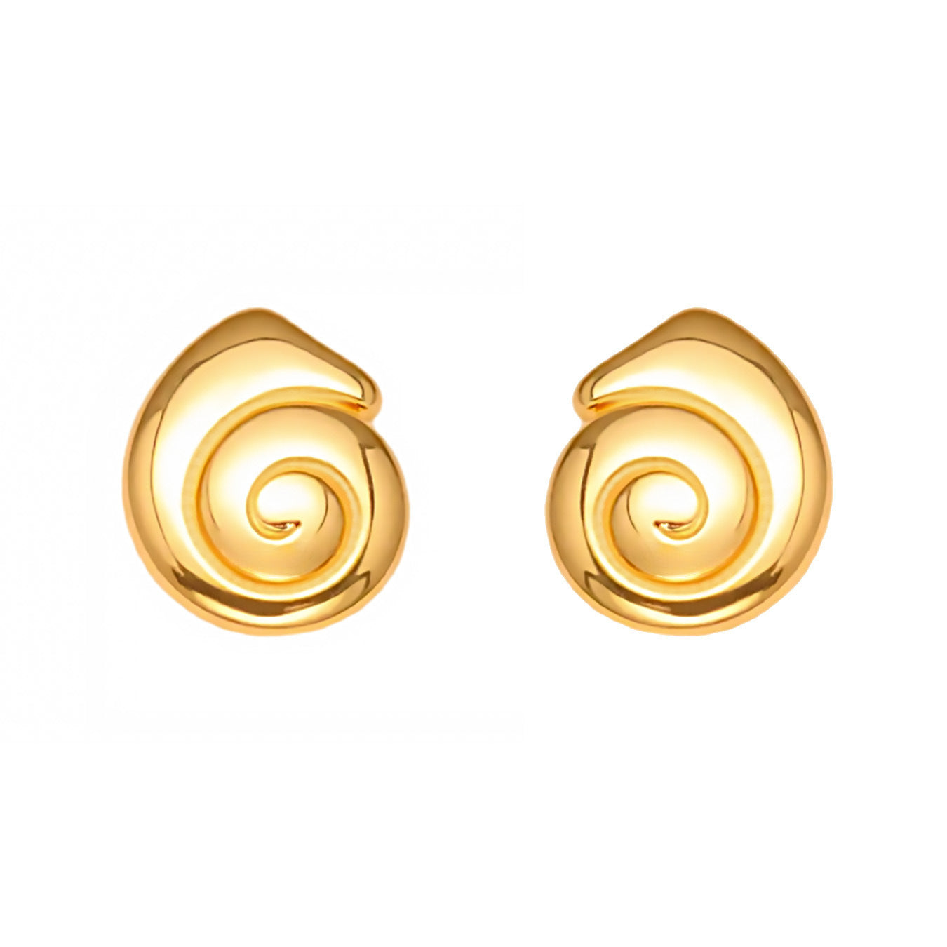 B廠【F709】跨境小眾設計小海螺絲不鏽鋼鍍18k真金可愛趣味耳飾
 25.11-1