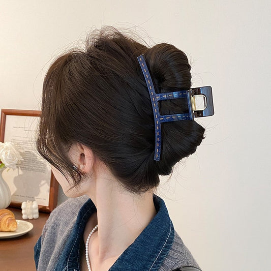 C廠【X221】2026新款抓夾女大號髮量多高級感氣質鯊魚夾子盤髮後腦勺髮夾頭飾
 26.05-1