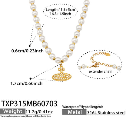 B廠【TXP315】歐美新款時尚流行鈦鋼鑲滿鋯石星球吊墜手鍊耳環戒指項鍊首飾組合 26.07-2