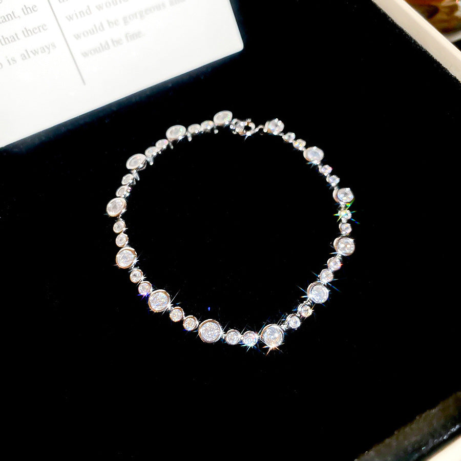 A廠【HB4869】韓系ins鋯石圓形手鍊輕奢高級感手環簡約小眾設計感氣質手飾
 25.11-1