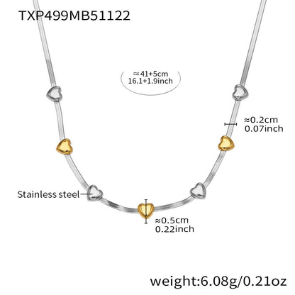 B廠【TXP499】不銹鋼蝴蝶結愛心鋯石滿鑽吊墜刀片鍊手鍊項鍊首飾組鍍18k真金
 25.11-4