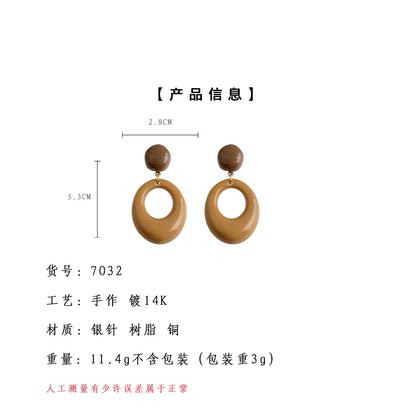 A廠【7032】美拉德風文藝復古幾何秋冬爆款高級感港風耳飾新款耳環飾品女
 25.11-1