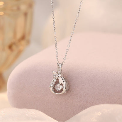 D廠【YC0752N】S925純銀甜美超仙閃鑽福袋項鍊女新款送閨蜜禮物鎖骨鏈 25.02-2