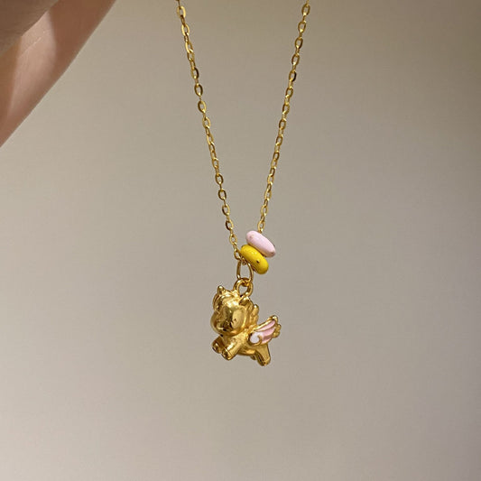 F廠【DQ2244N】S925純銀夢幻獨角獸項鍊女輕奢高級感小飛馬氣質鎖骨鏈潮
 25.11-2