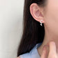 F廠【DQ11491E】S925純銀仿珍珠耳環女氣質高級感北斗星閃鋯甜耳環耳環
 25.09-4