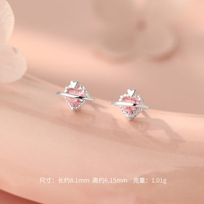 D廠【YC5026E】足銀S999愛心帕拉伊巴綠石星球耳環精緻甜美時尚百搭耳飾
 26.08-4