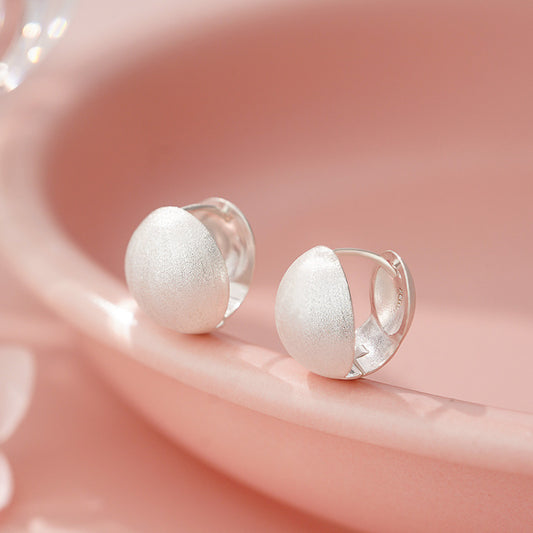 E廠【YC3802E】足銀S999圓形拉絲耳環幾何簡約輕奢質感文藝百搭小眾高級耳飾
 25.11-1