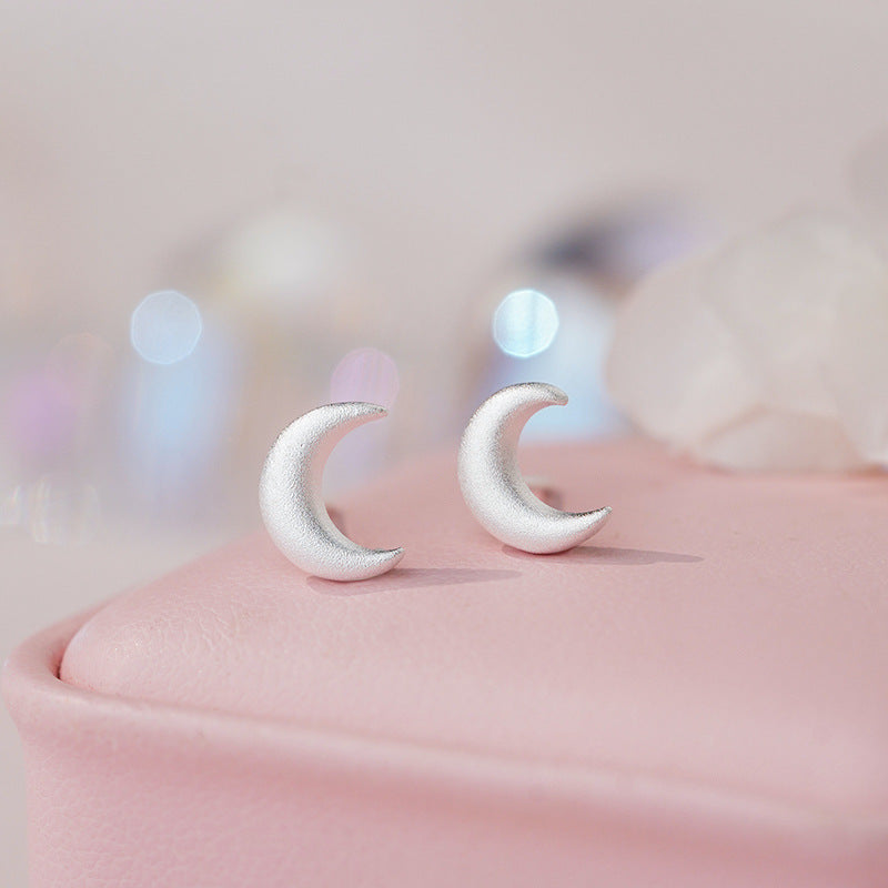 E廠【YC8349E】S999足銀月亮耳環立體質感溫柔韓風小巧時尚甜美精美耳飾
 25.10-4