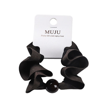 C廠【B480】卡裝高級感髮繩時尚圓珠寬邊大腸圈頭繩條碼髮飾高彈性馬尾皮筋
 25.10-5「C廠-單筆結帳需滿，NT$500出貨(不含運費)」